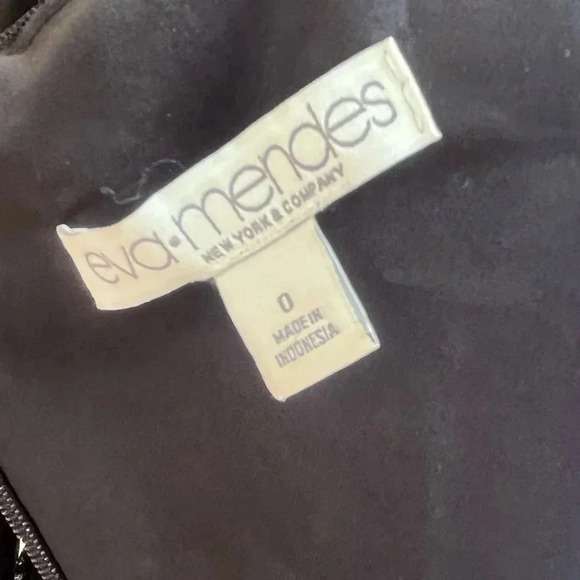 Eva Mendez black sheer sleeve sequins dress size 0 - Picture 7 of 8